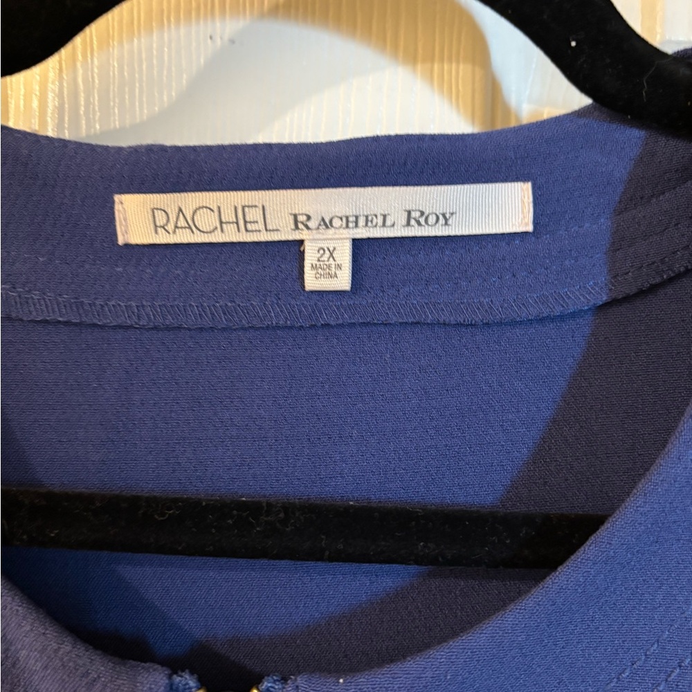 RACHEL Rachel Roy Blue Midi Dress 2X - Picture 2 of 10